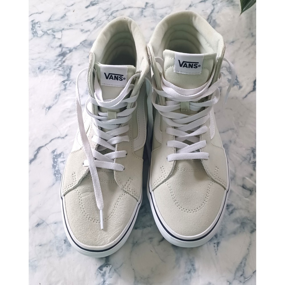 Vans Sk8-Hi Platform Sneakers Womens 8.5 Sage Green Suede High Top Shoes Skater‎